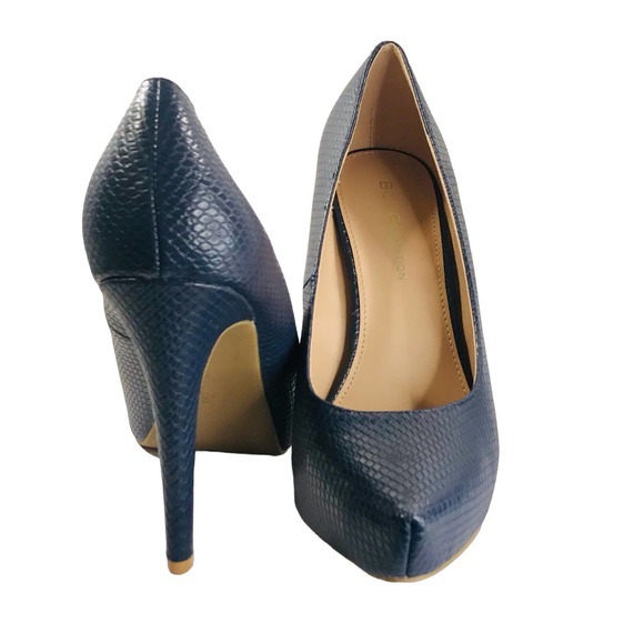 NW/OT Navy Lizard 4.5” Heel BCBGeneration Penni Lofty‎ Platform, Stiletto - Picture 6 of 10
